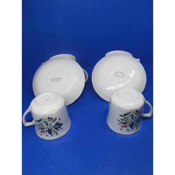 Johnson Brothers Provincial Set Of 4 Cups And 4 Saucers VGC No Issues - Picture 4 of 7